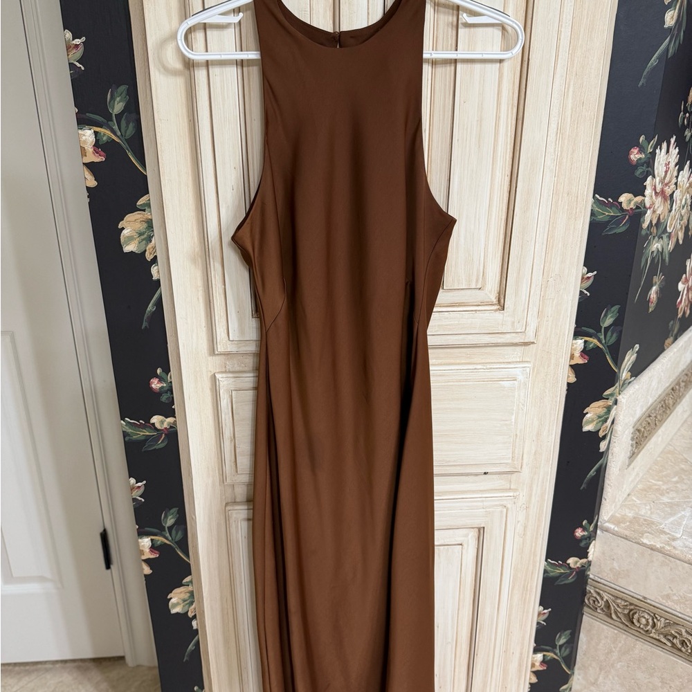 A New Day Black Sheath Halter Midi Dress